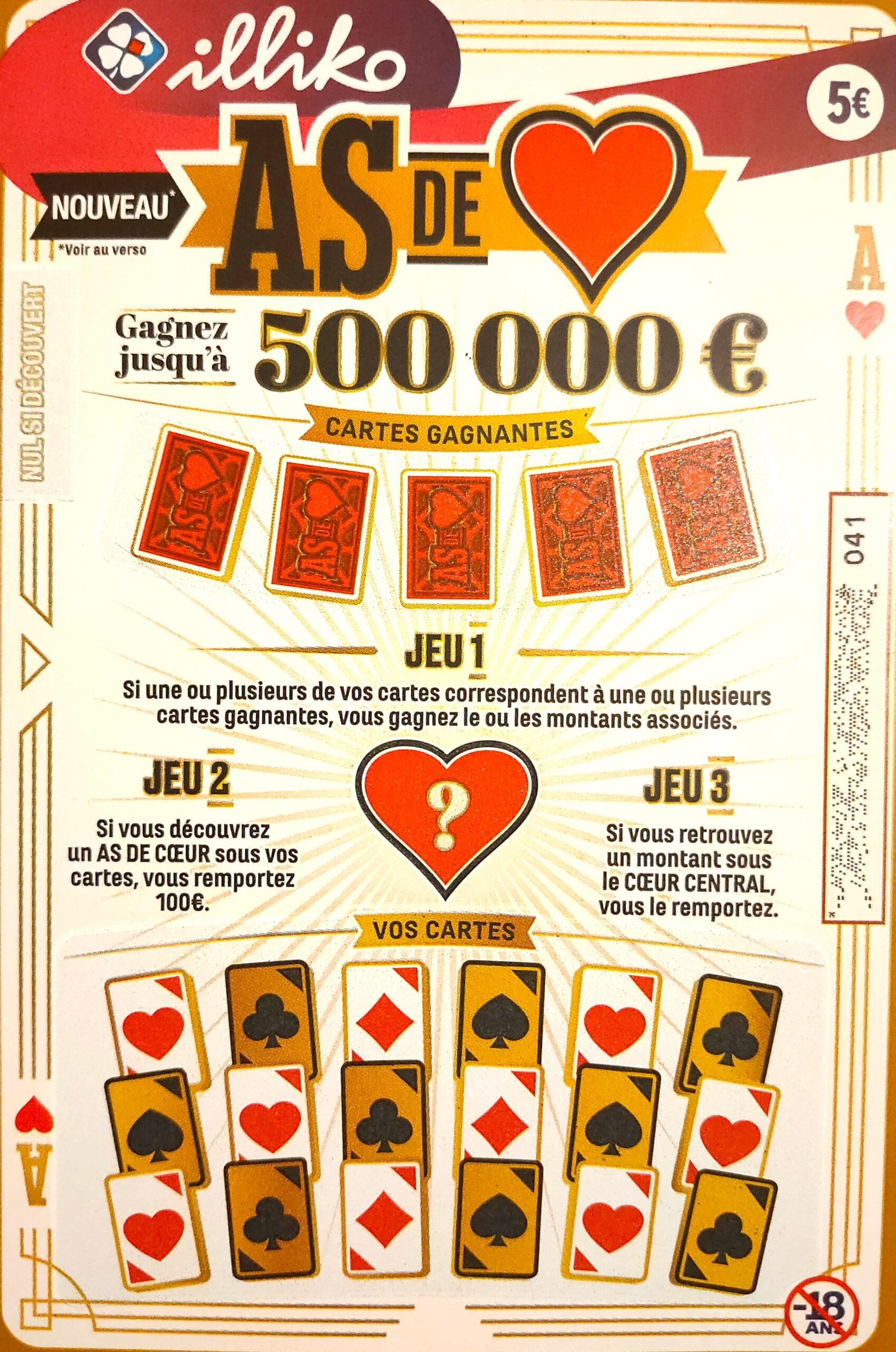 X20 : Misez 5€ et Gagnez jusqu'à 500 000€, jeu à gratter illiko®