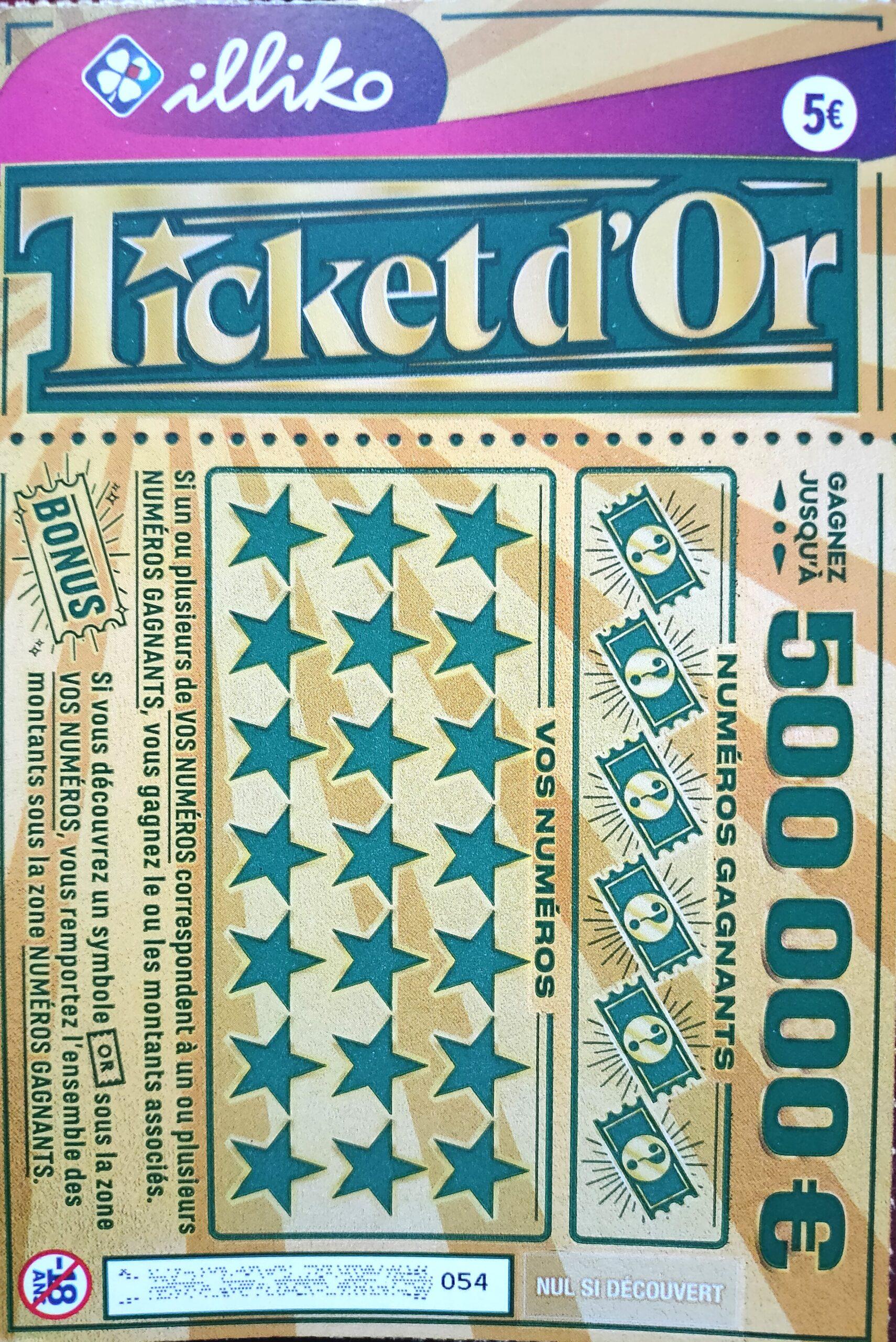 Ticket d'Or, le nouveau jeu de grattage de FDJ : jusqu'à 500 000 € de gain